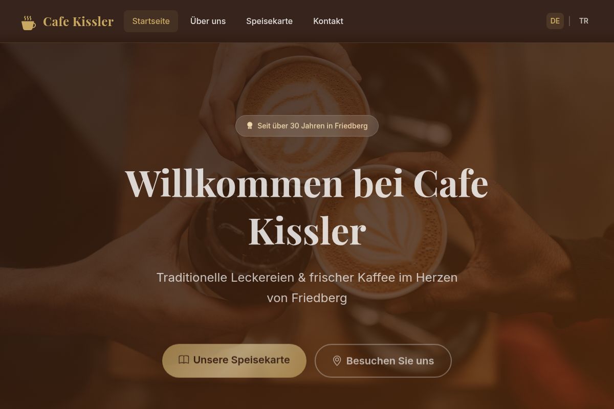 Cafe Kissler Web Sitesi Projesi