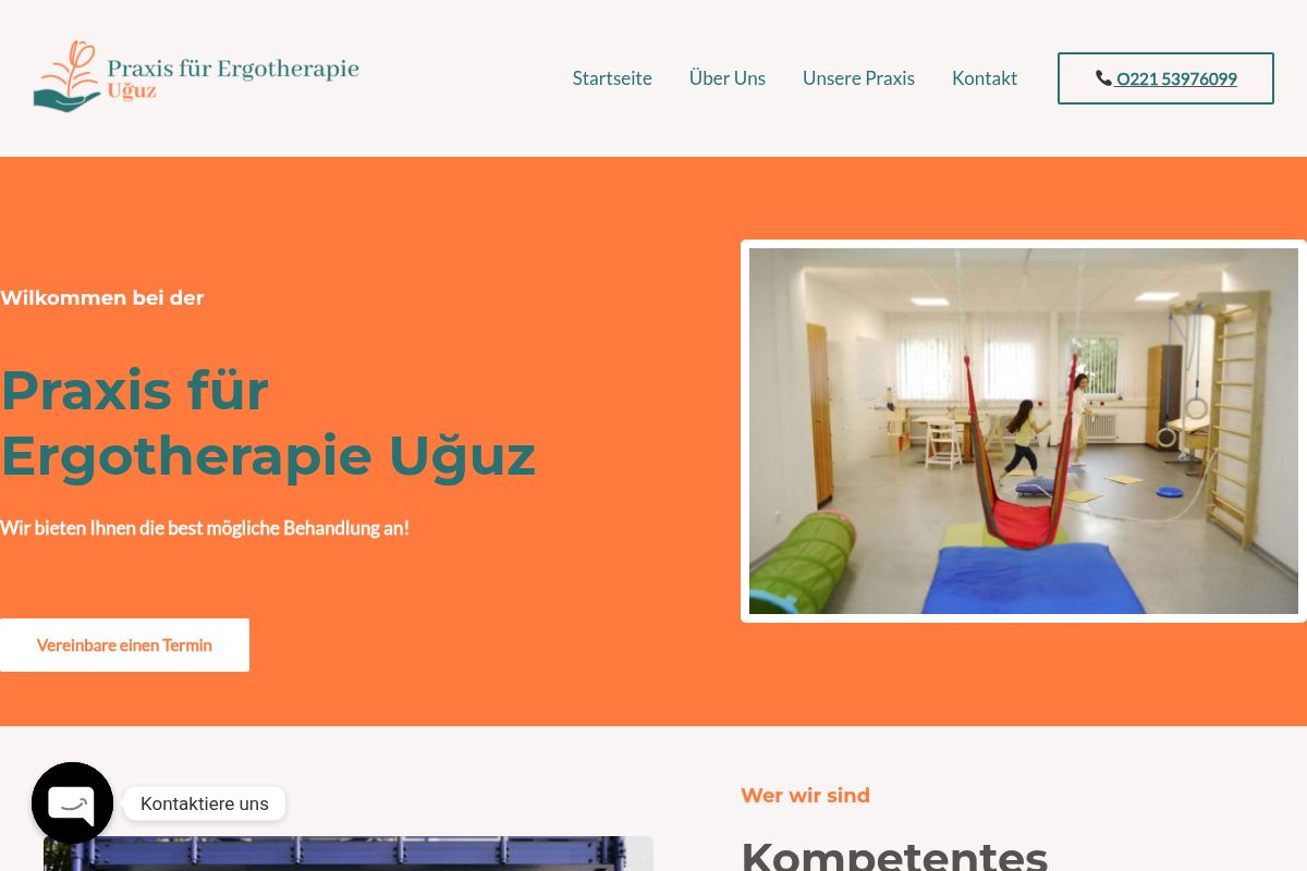 Projekt der Ergotherapie Uğuz Webseite